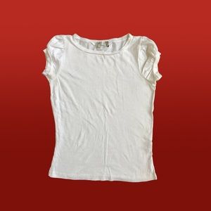 Super worn in Early 2000s Juicy Couture white tee